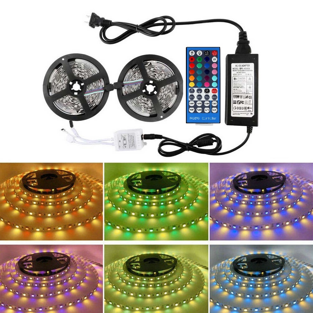 Light Led pásek 8 metrů, 5050 60ks/m 12W/m, IP65, RGBWW teplá bílá, komplet