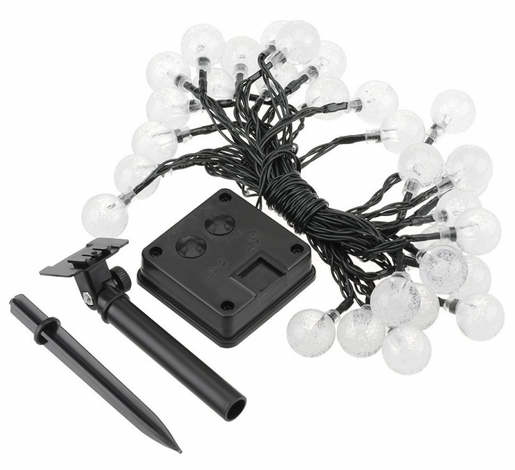 SOLAR 30/01 Solární světelný řetěz čistá bílá, 30LED/6Metrů