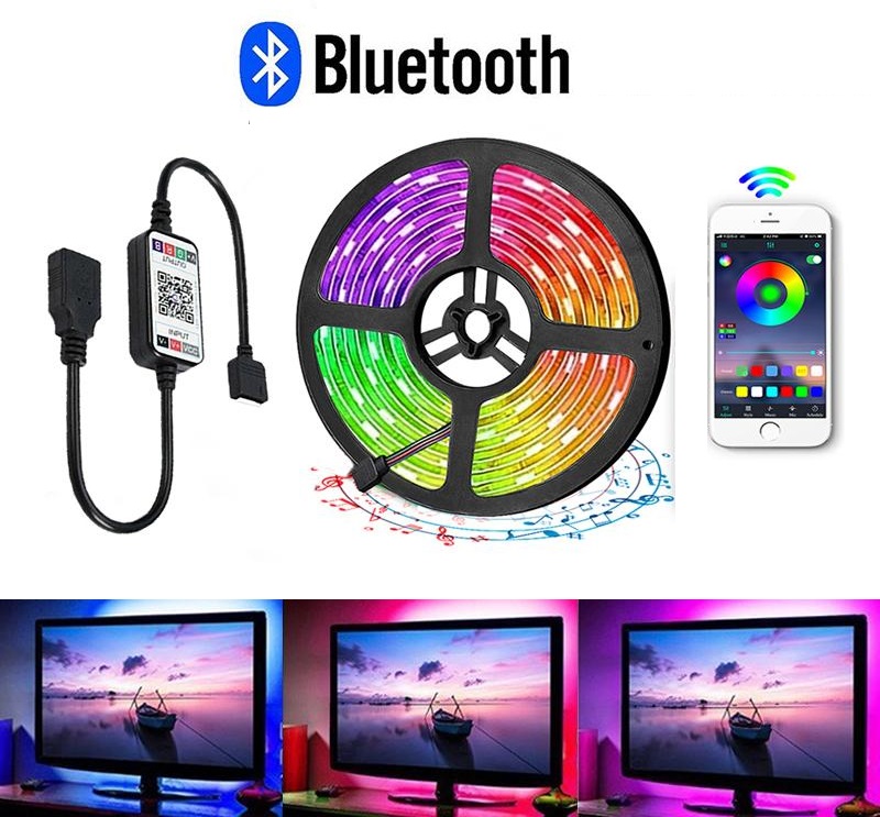 Light USB5532B LED pásek USB RGB, 2metry Bluetooth