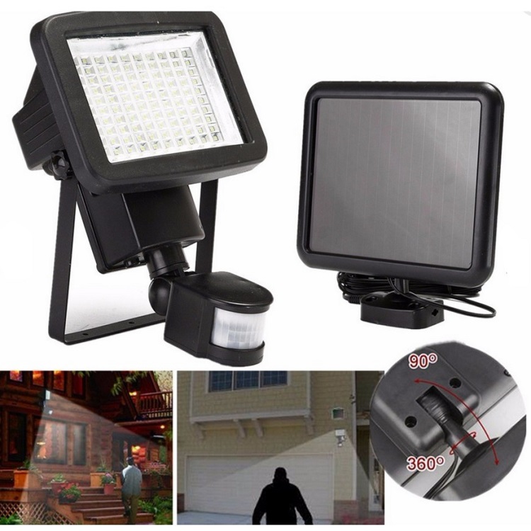 Solární reflektor 120x LED s PIR čídlem pohybu