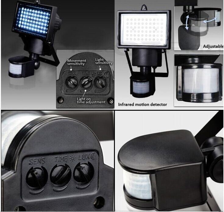 Solární reflektor 120x LED s PIR čídlem pohybu