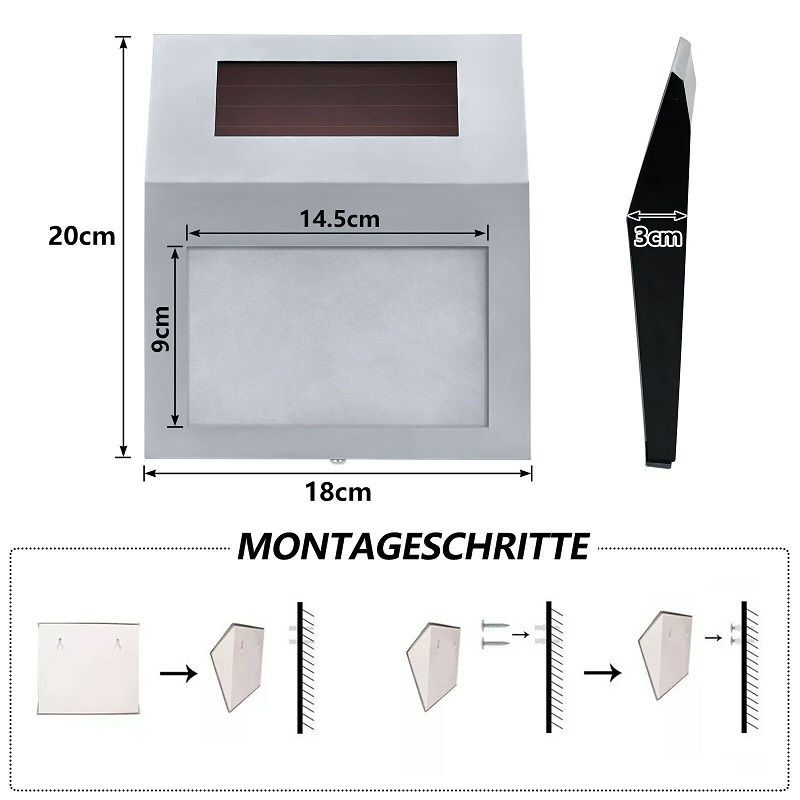 Solar 756 Solární nástěnné světlo domovní číslo