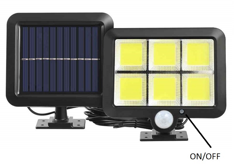 Solární LED reflektor 120 LED COB