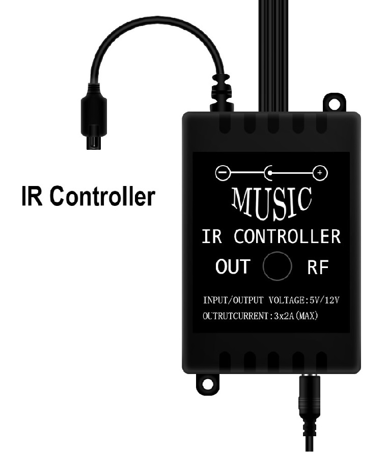 Light LED pásek AUTO sada do interiéru auta SMD5050 RGB MUSIC 12V 36x LED