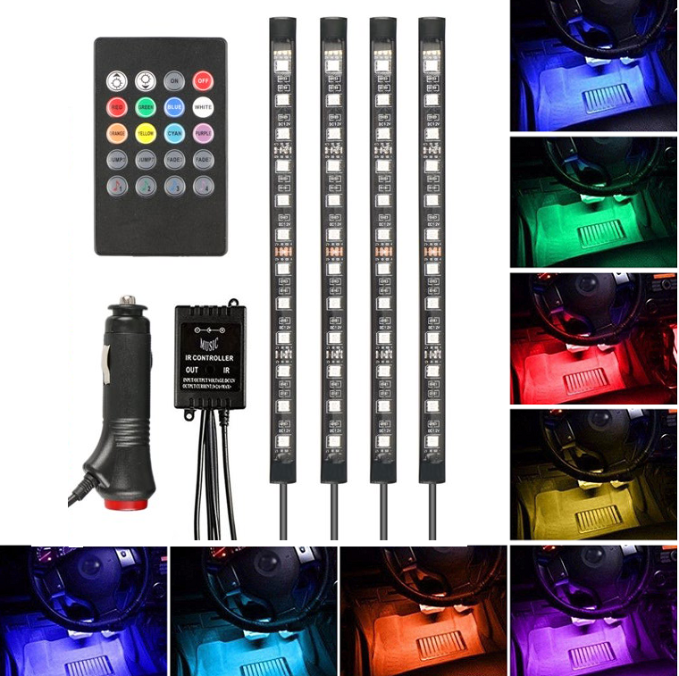 Light SAU48 LED pásek RGB sada do interiéru auta 4x 20cm
