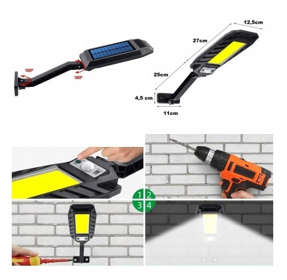 Solar SL180, Solární lampa LED COB