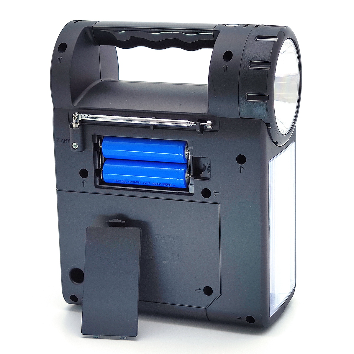 RR5V/1,5W, Multifunkční solární nabíječka, LED osvětlení, rádio, Bluetooth