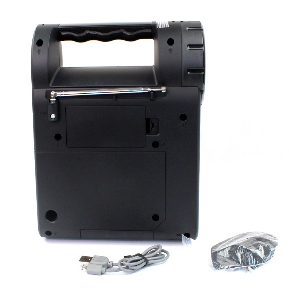 RR5V/1,5W, Multifunkční solární nabíječka, LED osvětlení, rádio, Bluetooth