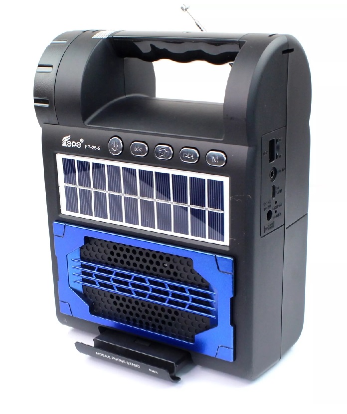 BM5V/1,5W, Multifunkční solární nabíječka, LED osvětlení, rádio, Bluetooth