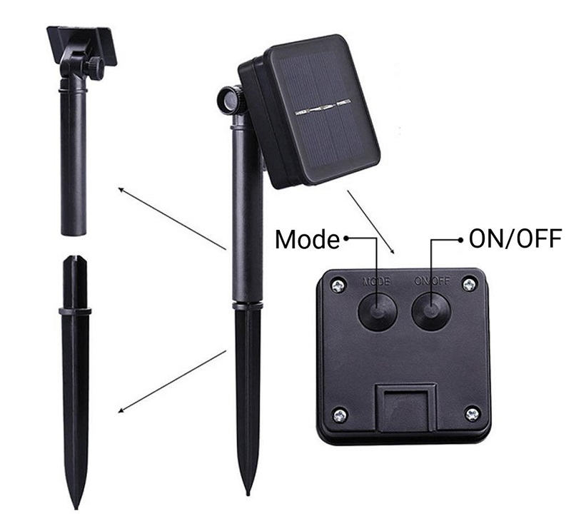 SOLAR D102 Solární svítící flexibilní drát teplá bílá, 100x LED 10 metrů
