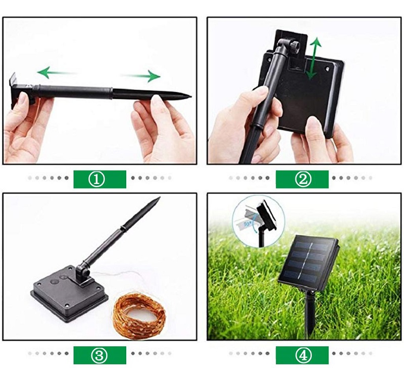 SOLAR D103 Solární svítící flexibilní drát RGB, 100x LED 10 metrů