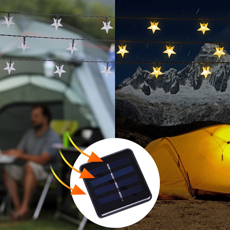 SOLAR H30/02 Solární světelný řetěz teplá bílá, 30LED/6Metrů