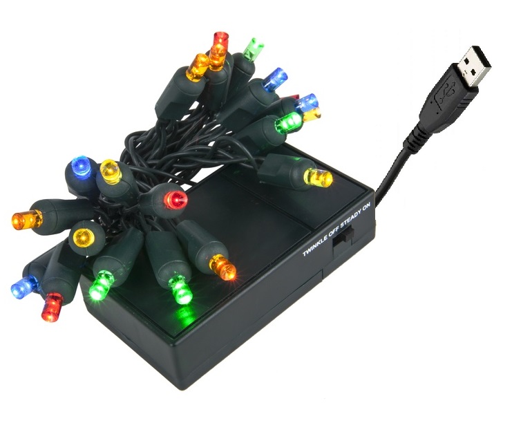 Lighting R6/50 Světelný USB řetěz RGB 6 metrů