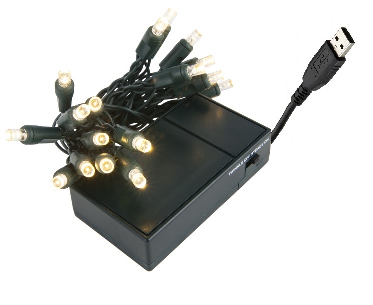 Lighting R6/51 Světelný USB řetěz čistá bílá 6 metrů