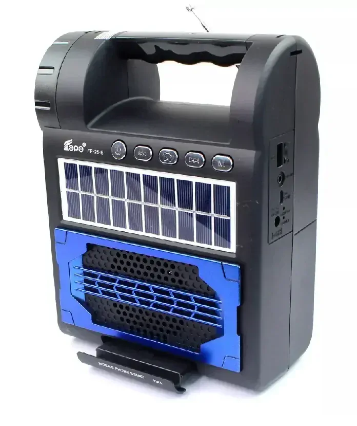 SR5V/1,5W Solární Bluetooth reproduktor rádio LED