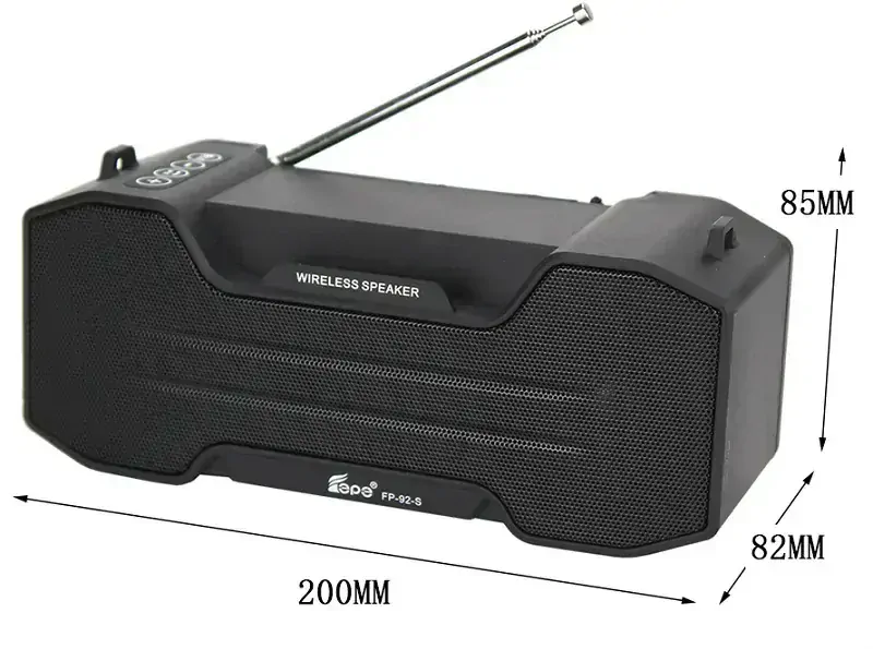 SR-92B Solární Bluetooth reproduktor rádio LED