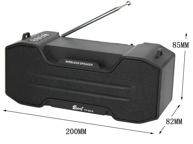 SR-92R Solární Bluetooth reproduktor rádio LED