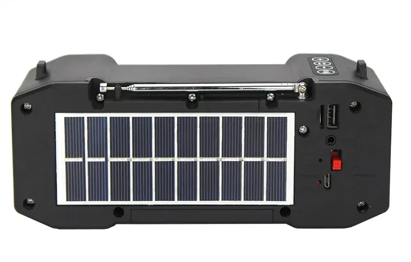 SR-92R Solární Bluetooth reproduktor rádio LED