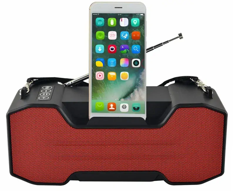 SR-92R Solární Bluetooth reproduktor rádio LED