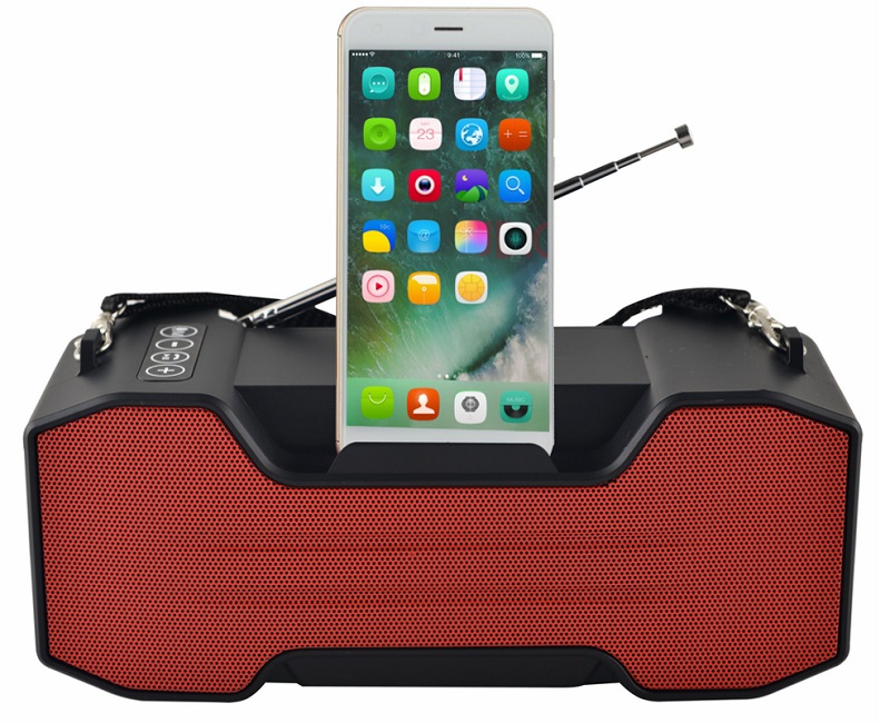 SR-92R Solární Bluetooth reproduktor rádio LED