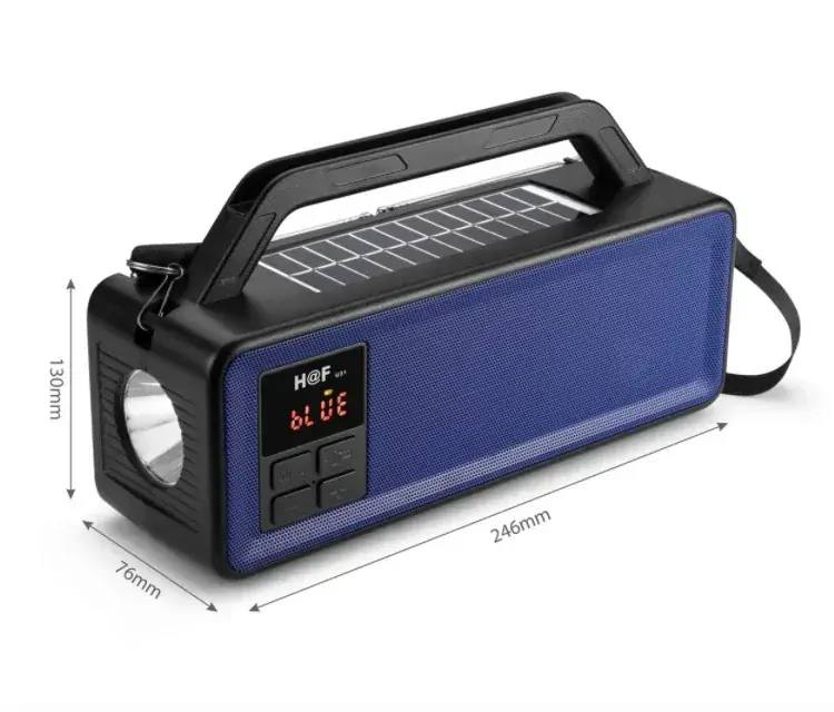 SR-B31 Solární Bluetooth reproduktor rádio LED