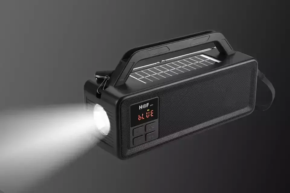 SR-B31 Solární Bluetooth reproduktor rádio LED