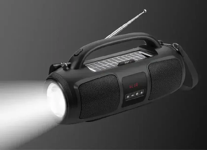 SR-R36 Solární Bluetooth reproduktor rádio LED světlo