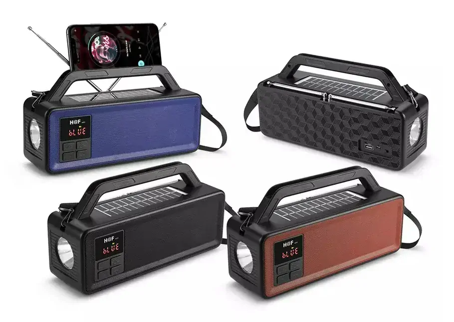 SR-U31 Solární Bluetooth reproduktor rádio LED