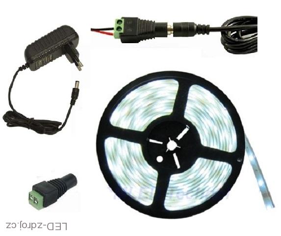 Light LED pásek 3528 60LED/m IP65 4.8W/m čistá bílá, 4m, komplet