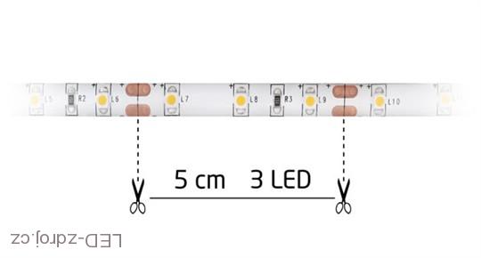 Light LED pásek 3528 60LED/m IP65 4.8W/m modrá, 5m, komplet