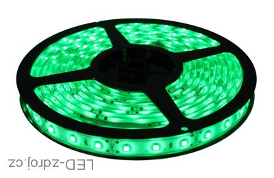 LightLED pásek 5050 60LED/m IP65 14.4W/m zelený, 5 metrů