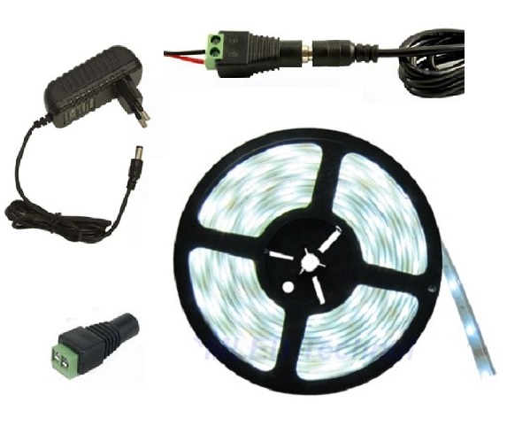 Light LED pásek 5050 60LED/m IP65 14.4W/m čistá bílá, 2,5 metru, komplet