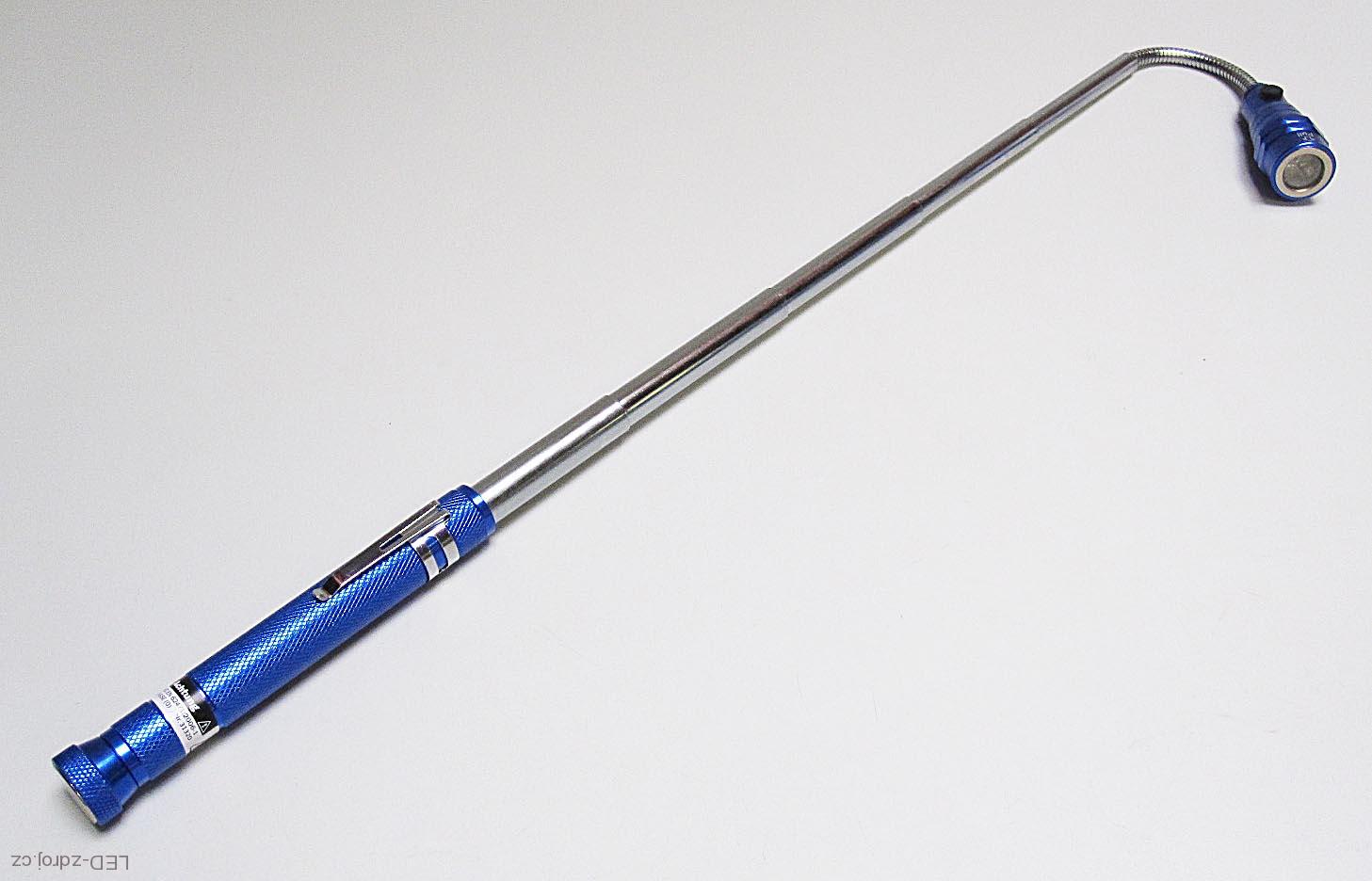 OEM Teleskopická magnetická LED svítilna červená