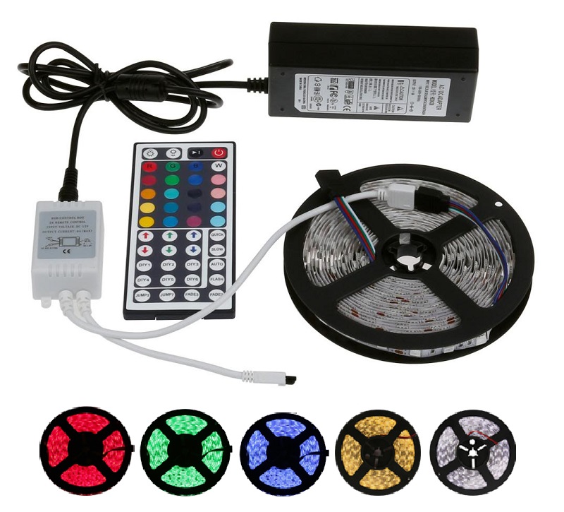 Light LED pásek 5050 60LED/m IP20 14,4W/m RGB, 4m, komplet