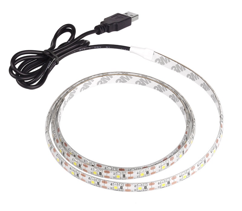Light USB LED pásek 3528 60LED/m IP20 4.8W/m teplá bílá, 2metry