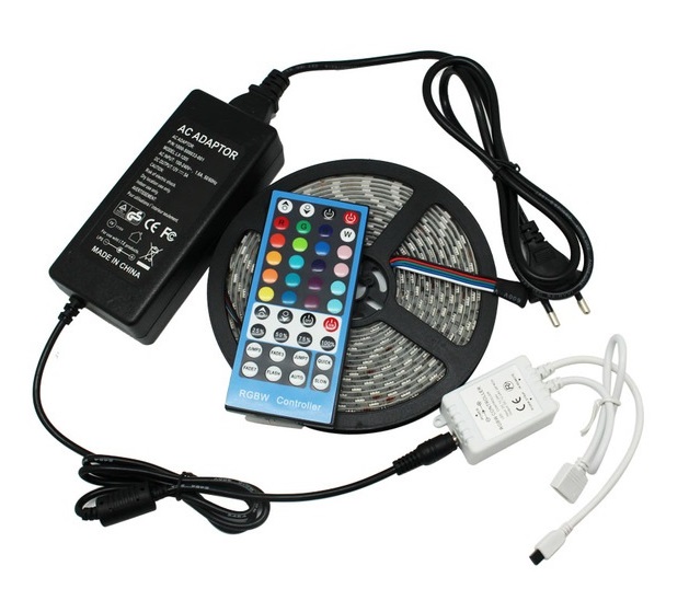 Light LED pásek 12V SMD 5050 60LED/m, IP20, 12W/m, RGB-WW, 3 metry, komplet