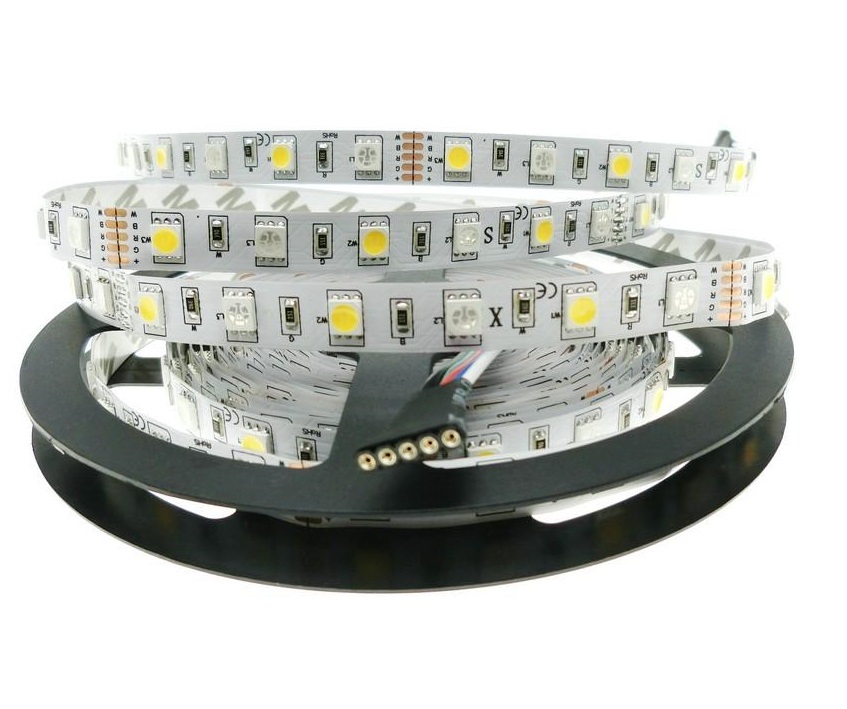Light LED pásek 12V SMD5050 60LED/m, IP20, 12W/m, RGB + bílá teplá 1m komplet