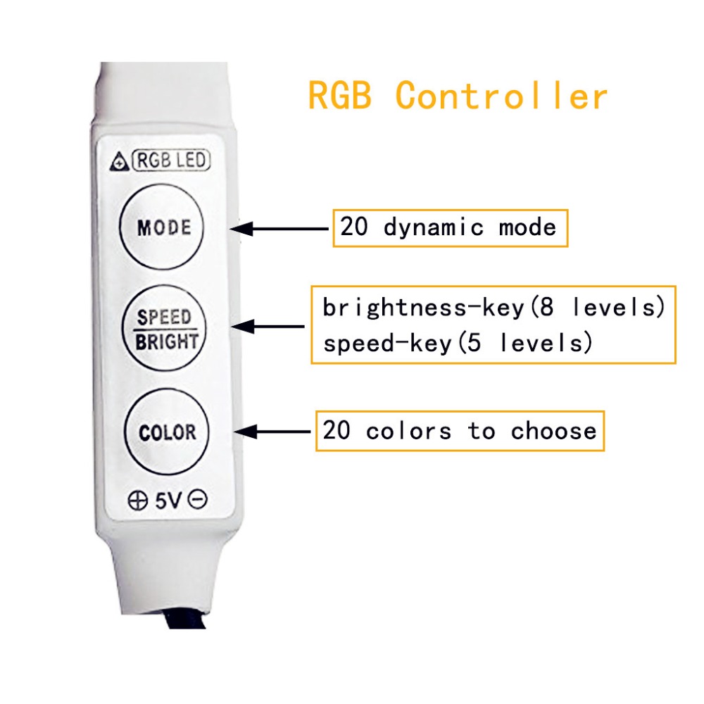 Light B5002 LED pásek na baterie IP65 RGB 2 metry