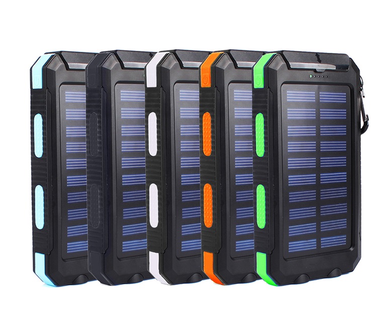 SolarPower N2-102 Solární nabíječka 10.000 mAh modrá, 2x LED