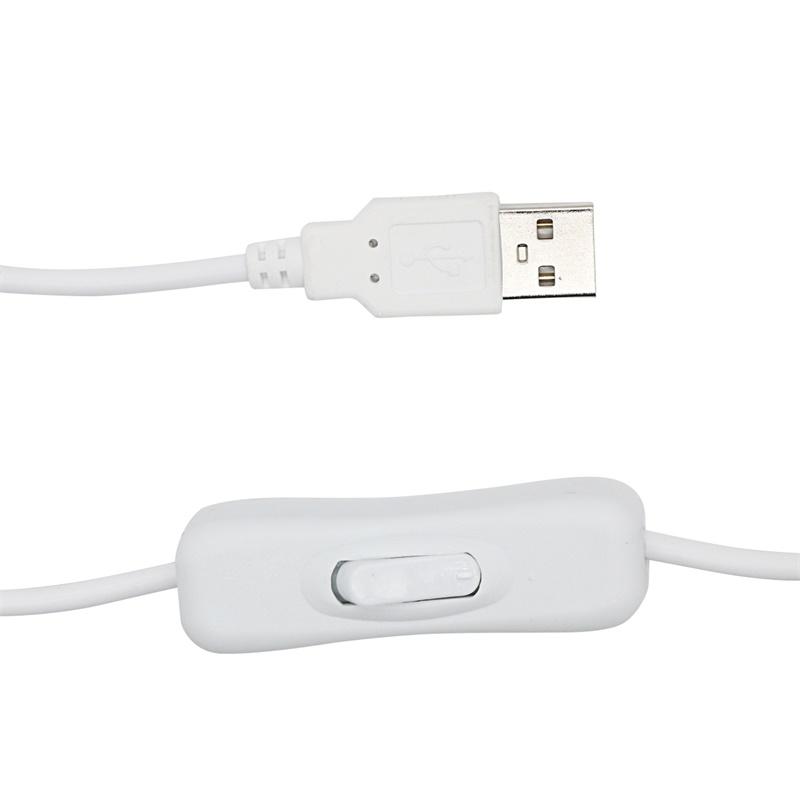 Light USB LED pásek 5050 60LED/m IP65 12W/m teplá bílá, 1m s vypínačem