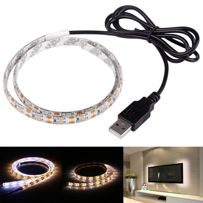 Light USB LED pásek 3528 60LED/m IP65 4.8W/m teplá bílá, 2m