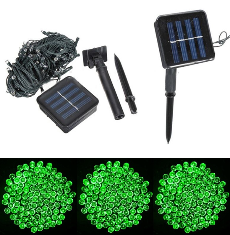 SOLAR 205/22 Solární světelný řetěz zelená, 200LED/22 Metrů