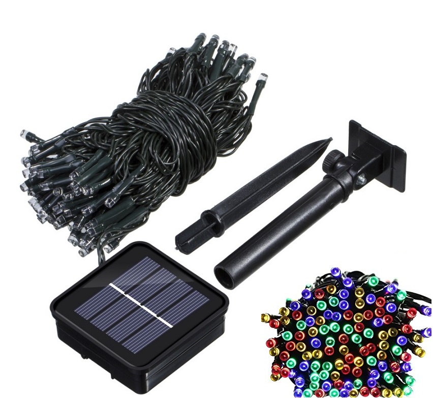 SOLAR 101/12 Solární světelný řetěz RGB, 100LED/12Metrů