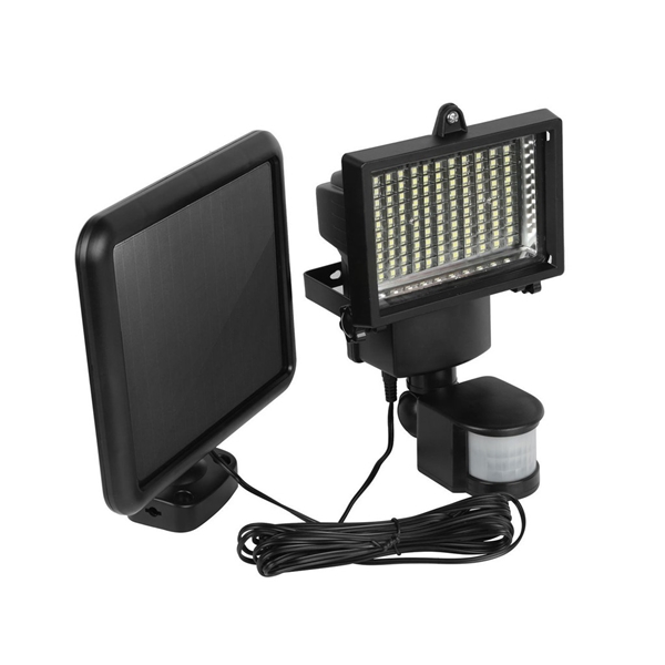 Solární reflektor 100x LED s PIR čidlem pohybu