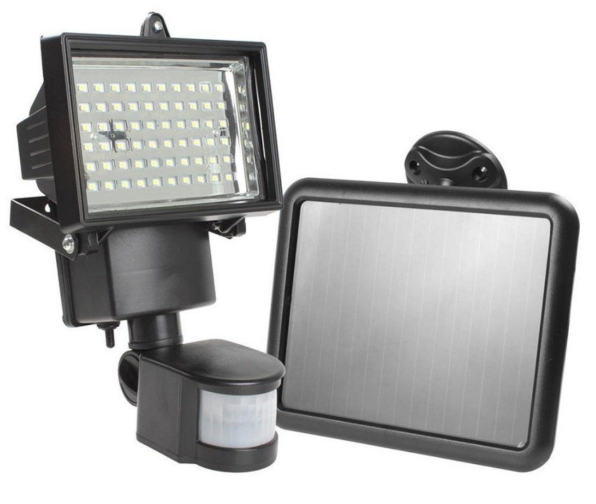 Solární reflektor 100x LED s PIR čidlem pohybu