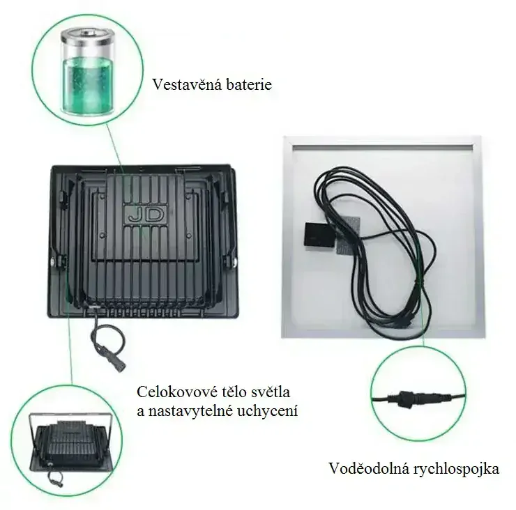 Solární halogen 120W s dálkovým ovladačem