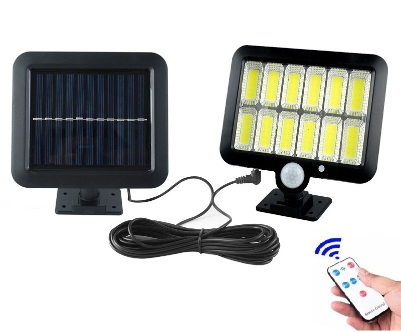 Solární LED reflektor 12 LED dálkový ovladač