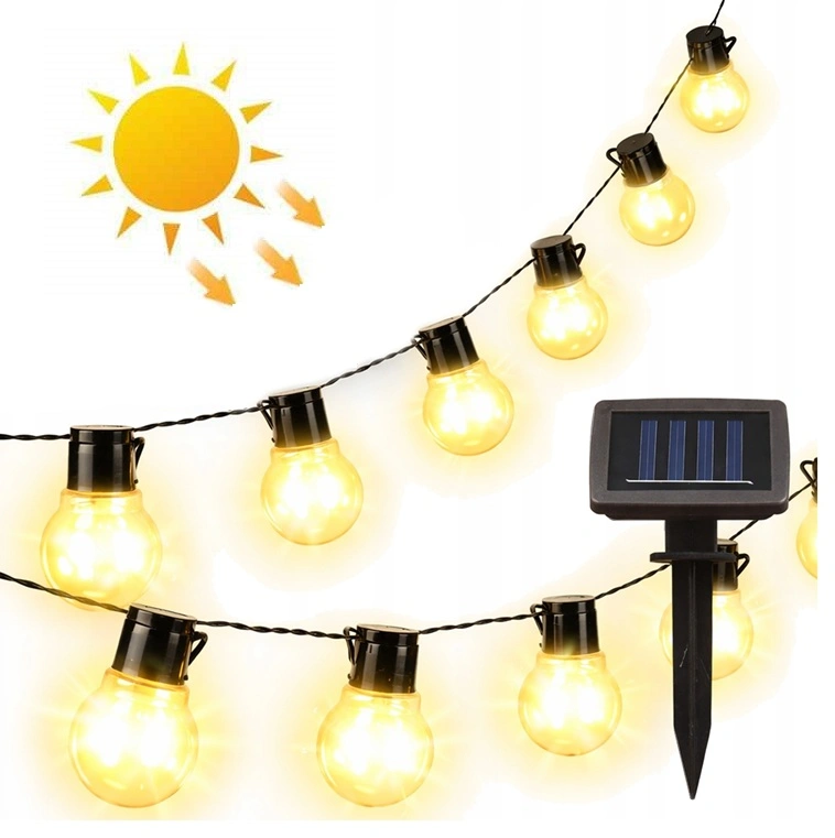 SOLAR R10/3 Solární světelný řetěz teplá bílá, 10LED/3Metry