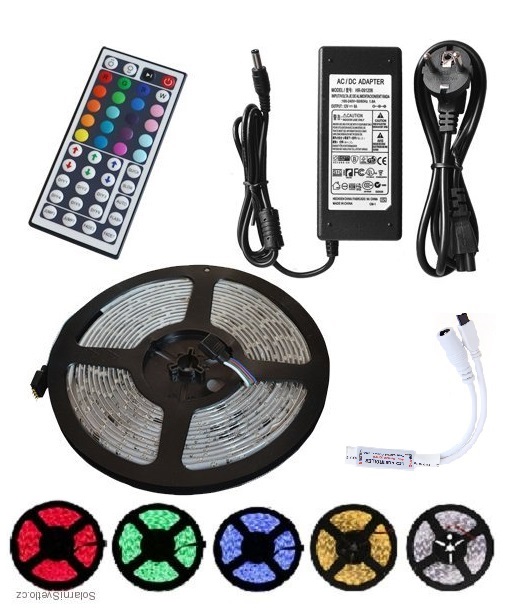 Light LED pásek 5050 60LED/m IP65 14,4W/m RGB, 5m, komplet