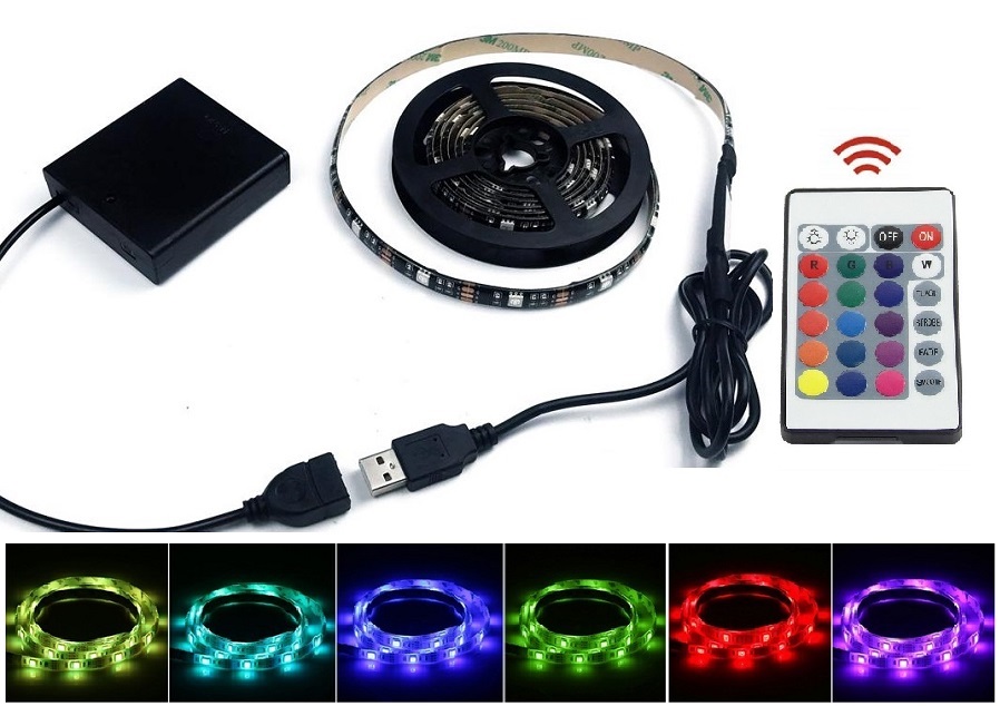 Light B5703 LED pásek na baterie IP65 RGB 3 metry